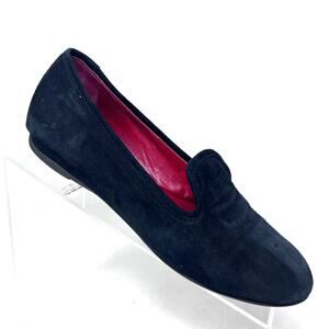 Rue du Jour Paris Loafer Womens Size 38.5 / 8 Slip on Black Suede Flat